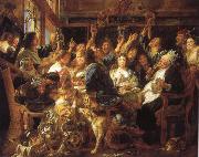 Jacob Jordaens Feast of the bean King oil painting artist